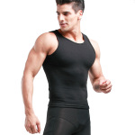 Men's sleeveless body shaping vest with bottom tightening and chest shaping underwear