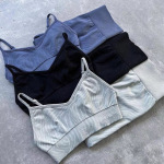 Summer Seamless Sports Short Sleeve Women's Yoga High Waist Shorts Set