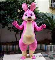 Advertising Party Outdoor Pink kangaroo mascot costume suits Halloween Birthday adults fancy dress Outfit