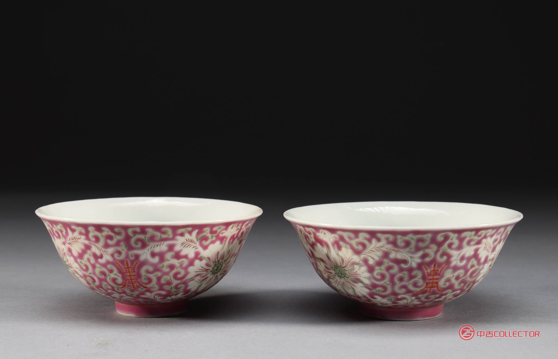 粉彩花卉茶具_中古拍卖（山东）有限公司