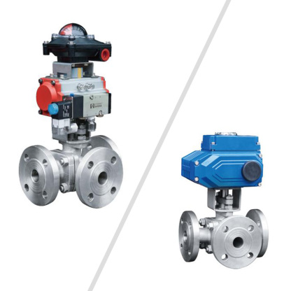 三通法蘭式球閥