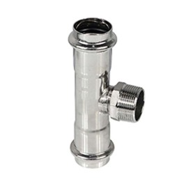 不銹鋼雙卡壓外絲三通