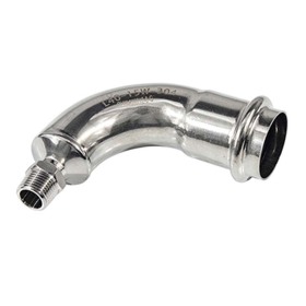 不銹鋼雙卡壓異徑外絲彎頭