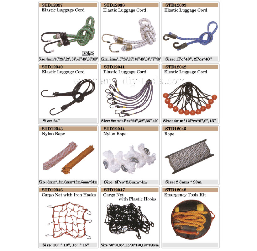 134 Elastic Luggage Cord��Nylon Rope��Cargo Net��Emergency Tools Kit1.jpg