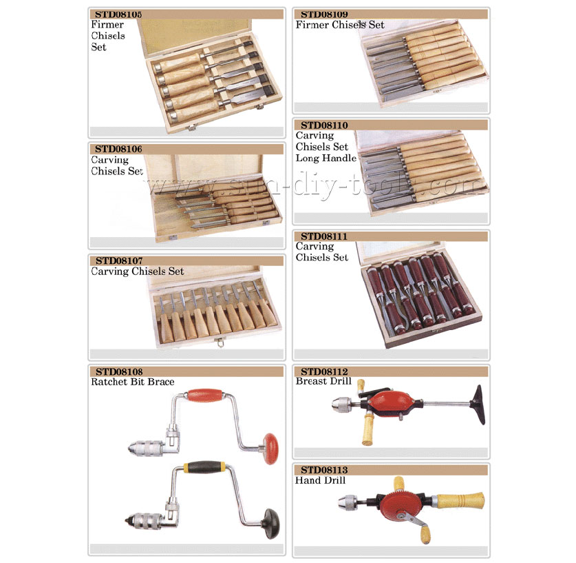 88 Carving Chisels Set��Firmer Chisels Set��Ratchet Bit Brace��Breast Drill��Hand Drill1.jpg