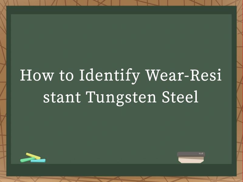 How to Identify Wear-Resistant Tungsten Steel
