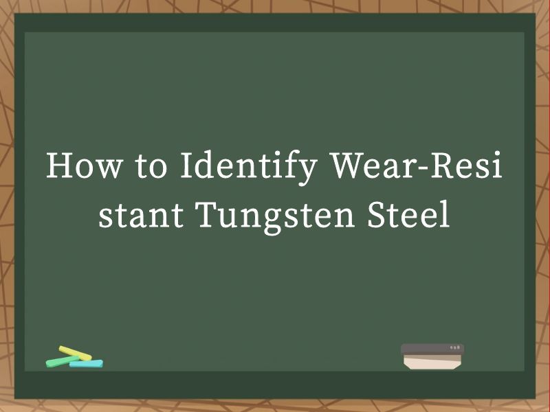 How to Identify Wear-Resistant Tungsten Steel