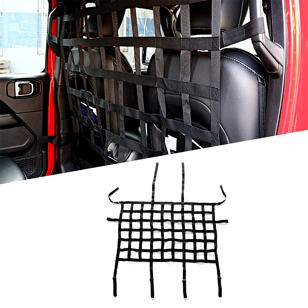 Rear Seat Divider Net Mesh Cargo Net Car Barrier For Jeep Wrangler Jk