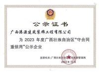 2023年度廣西壯族自治區"守合同重信用"
