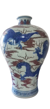 青花釉里红龙凤纹梅瓶_雅春民藏艺术品交易中心