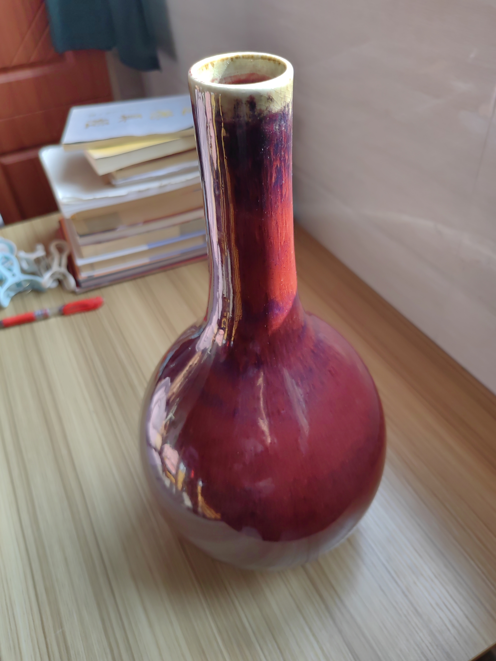 清乾隆祭红釉天球瓶_雅春民藏艺术品交易中心