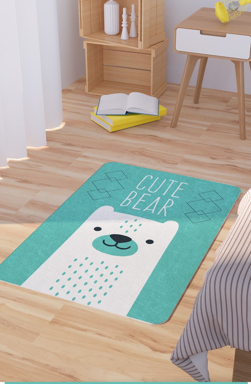 Hand drawn cartoon cute little animal foot mat carpet pattern.jpg