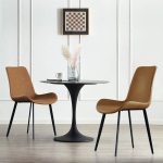 Dining Room Restaurant  PU Leather Upholstered Steel  Dinning Chair