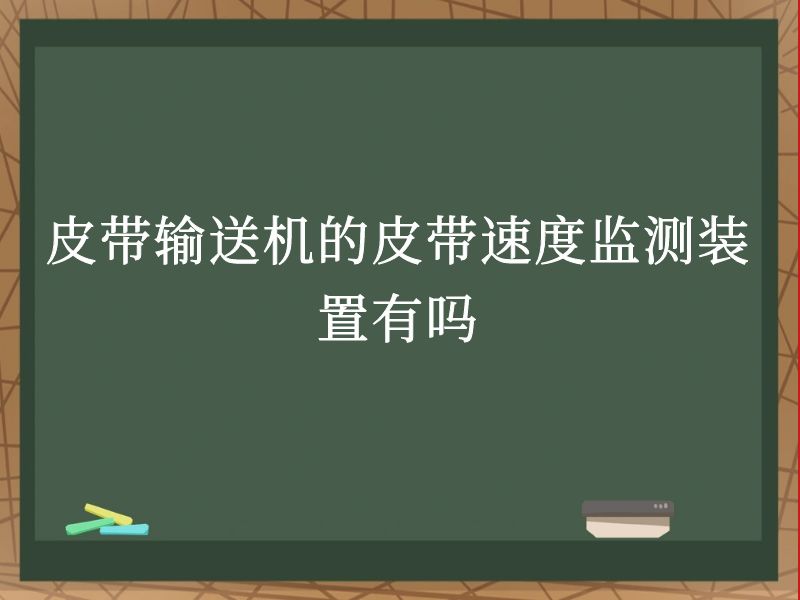 皮带输送机的皮带速度监测装置有吗 皮带输送机的皮带速度监测装置有吗