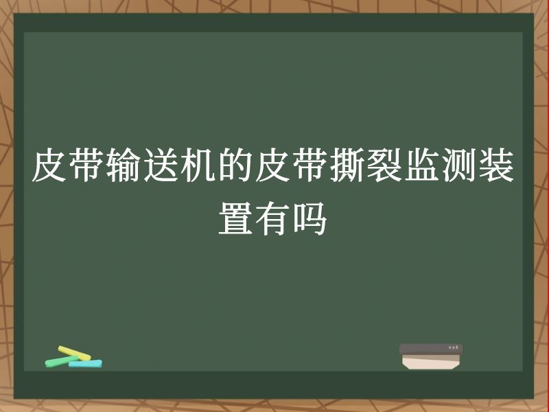 皮带输送机的皮带撕裂监测装置有吗 皮带输送机的皮带撕裂监测装置有吗