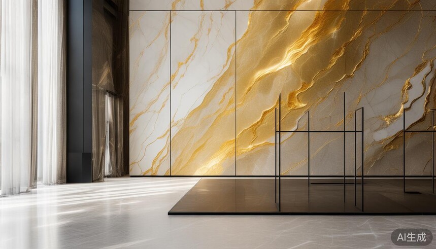 酒店大理石吧台装修效果图大全_金丝绒大理石与无主灯设计结合如何塑造高级酒店客房氛围_大理石酒店大堂