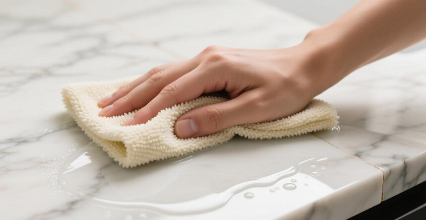 金丝绒大理石在清洁后,是否需要用干布擦干以避免水渍?_怎么擦大理石_把大理石擦干净又亮的小窍门