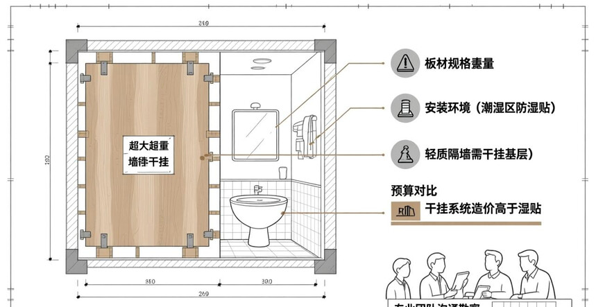 原石大板作为背景墙铺贴时,通常建议用什么方式固定?干挂还是湿贴?_背景墙板怎么固定_背景墙大板安装铺贴方法