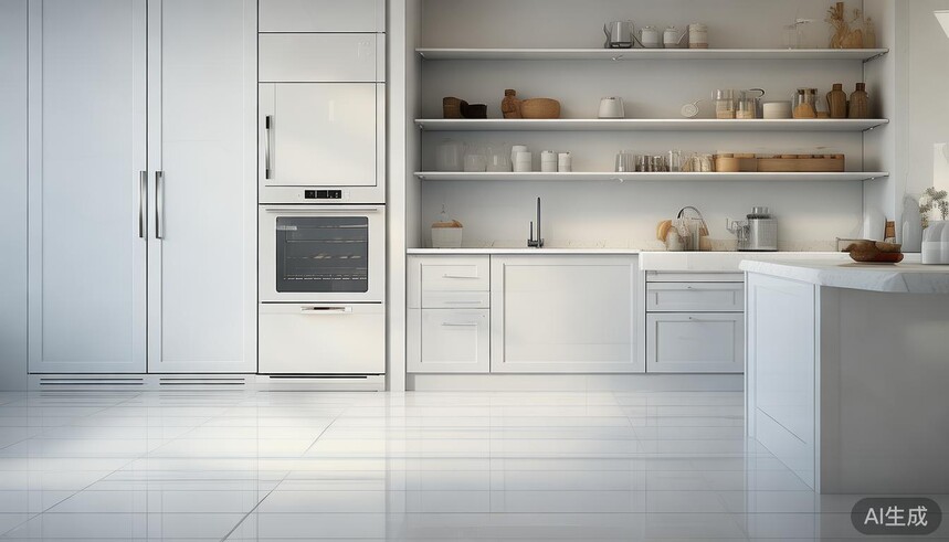珍珠瓷是什么做的_什么是珍珠釉瓷砖_珍珠白瓷砖在极简厨房中的运用:如何实现"空无一物"却功能强大的效果