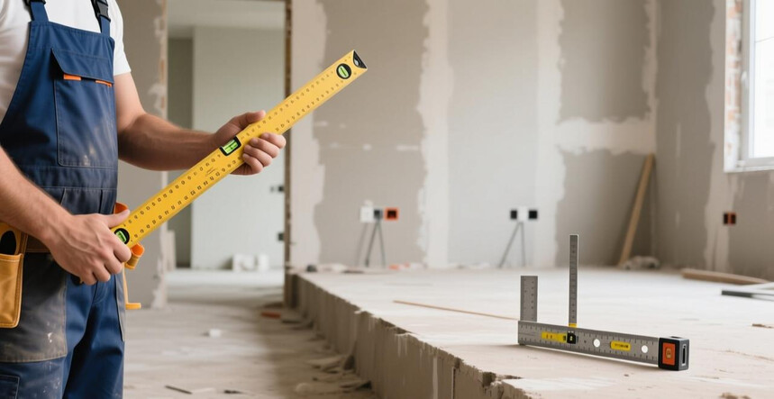 微水泥瓷砖铺贴时对基层平整度的苛刻要求,是否需要全屋做水泥自流平?_平整的水泥地面贴砖_水泥砖平房