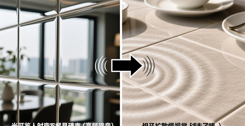 丝绒釉瓷砖的吸音性能探讨:其表面质感是否有助于减少室内回声和噪音?_瓷砖声音越清脆越好吗_瓷砖隔音