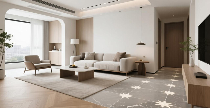 星光石瓷砖是什么材质_星光石瓷砖好不好_星光石系列瓷砖适合局部点缀还是大面积铺贴?不同应用场景的设计方案