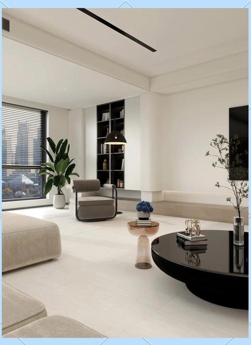 木纹砖系列超白胚瓷砖 超白材质与木纹纹理结合 北欧风客厅装饰施工要点_北欧风格木纹砖_白色木纹瓷砖