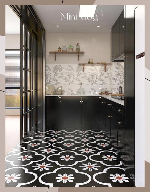 厨房做饭的心情说说_做饭治愈心情_款网红厨房瓷砖:复古花砖+水磨石,做饭心情更愉悦