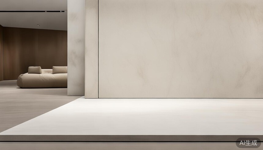 “素奢·微水泥”墙地一体化案例,打造如同艺术画廊般的纯净空间。_水泥艺术墙_奢美多彩集成墙饰