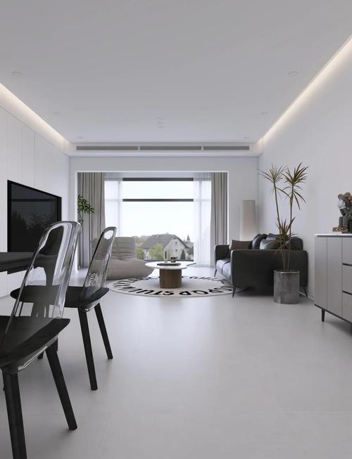 600x1200天鹅绒瓷砖打造“暖灰”空间,高级感与舒适感并存。_fate黄金狼_1051路公交车路线