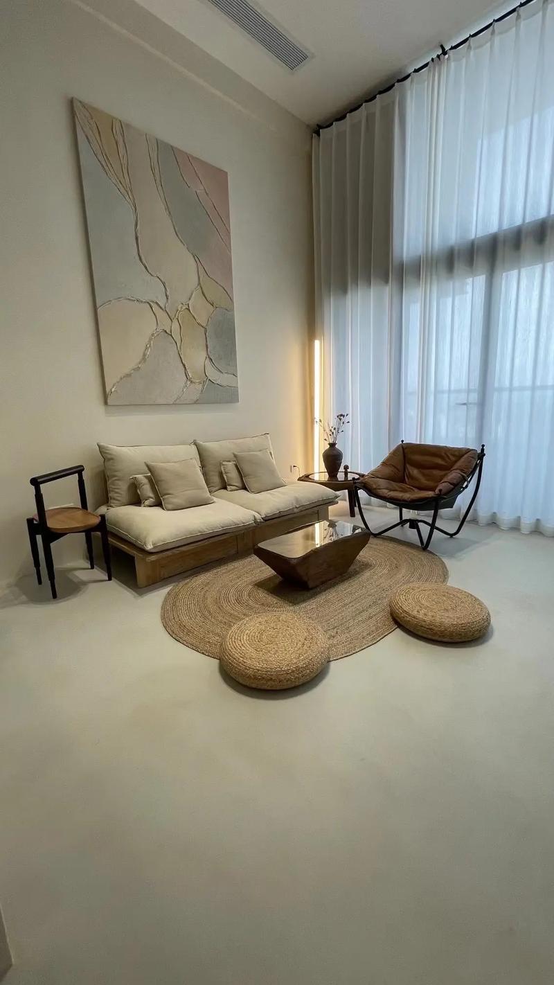 纯皮毛一体鞋垫批发_“素奢·微水泥”墙地一体化案例,打造如同艺术画廊般的纯净空间。_奢美多彩环保集成墙饰