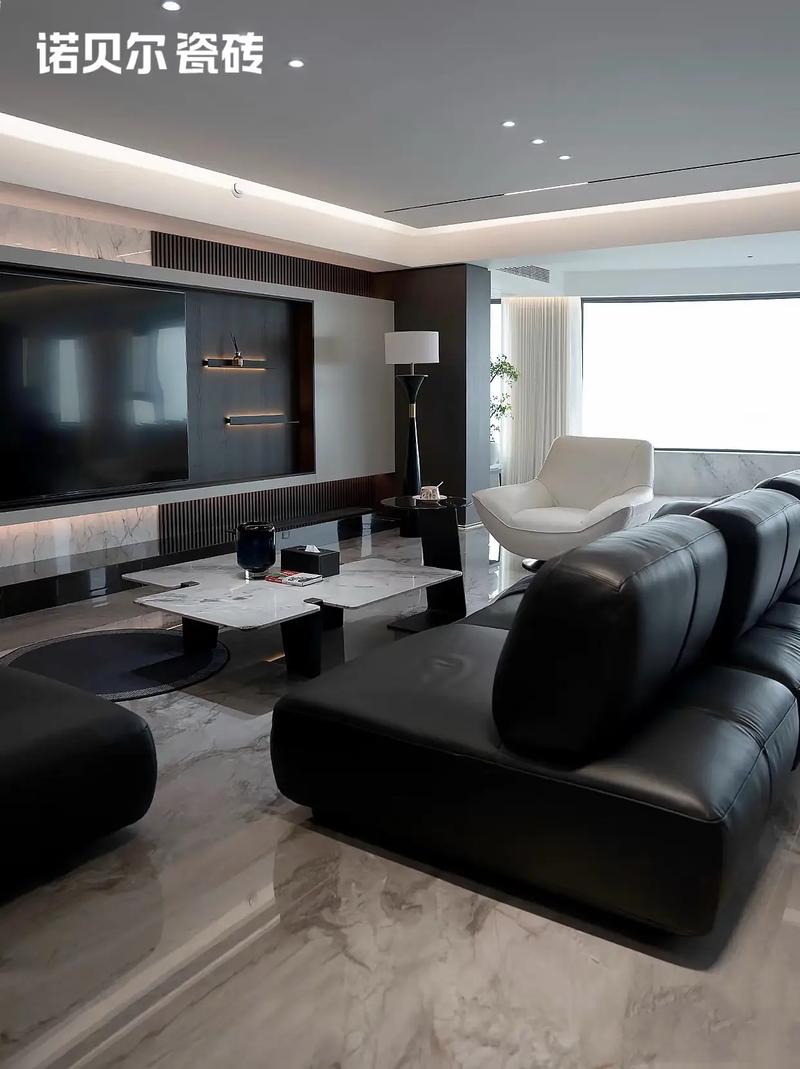 2层半现代别墅图片大全_900x1800亮光瓷砖:大规格如何赋予现代大平层与别墅无与伦比的气场?_瓷砖哑光好还是亮光好