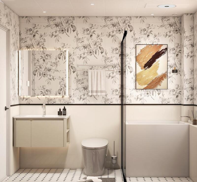 防潮抗菌淋浴房设计_天山雪岩在卫浴空间的应用,打造一个洁净清爽的SPA环境_三伏天卫浴改造