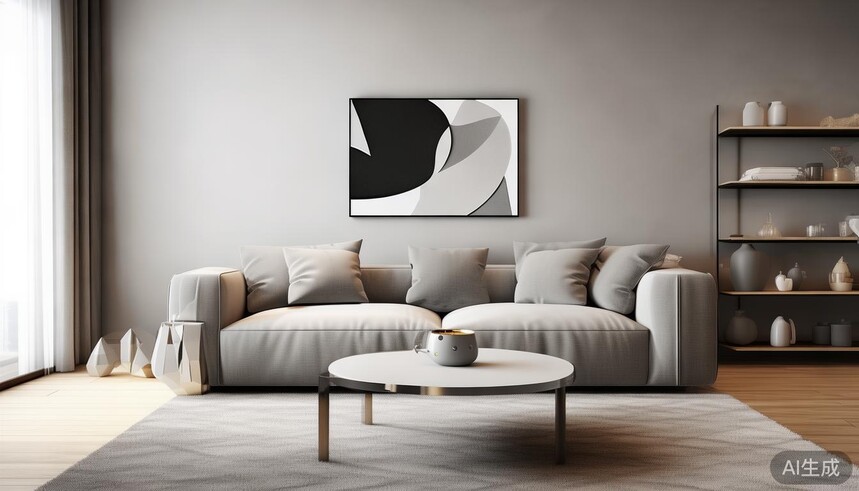 清雅素色系列瓷砖在全屋应用时如何通过不同深浅的搭配来营造空间层次感?_高级灰设计理念_莫兰迪色系应用