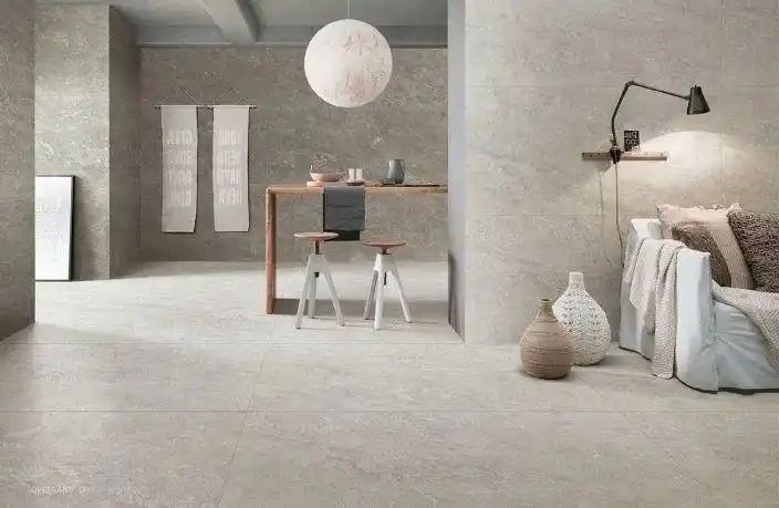 清雅素色系列瓷砖在全屋应用时如何通过不同深浅的搭配来营造空间层次感?_高级灰设计理念_莫兰迪色系应用