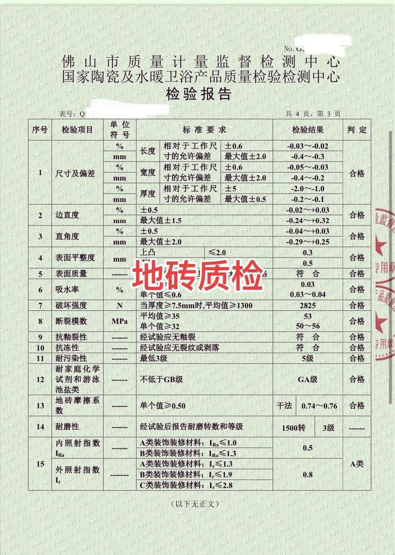 奢石系列瓷砖的抗污性能和耐磨性能是否经过权威机构检测,有检测报告吗?_瓷砖耐磨测试_测试瓷砖耐磨系数的工具