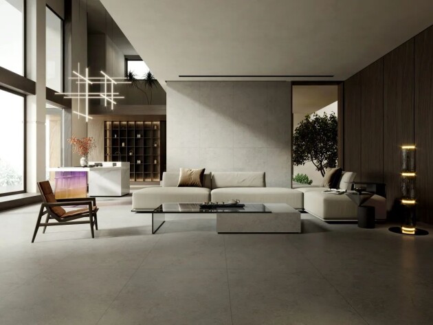 素色质感砖系列有哪些常见的颜色可选,不同颜色适合搭配什么样的装修风格?_箭牌复合轻纹砖灰色系客厅配色_客厅瓷砖色彩搭配方案