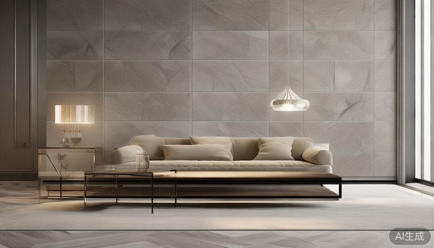 瓷砖轻奢风装修效果图_瓷砖轻奢风格_清雅素色系列瓷砖适合小户型吗?怎么搭配软装不显压抑?