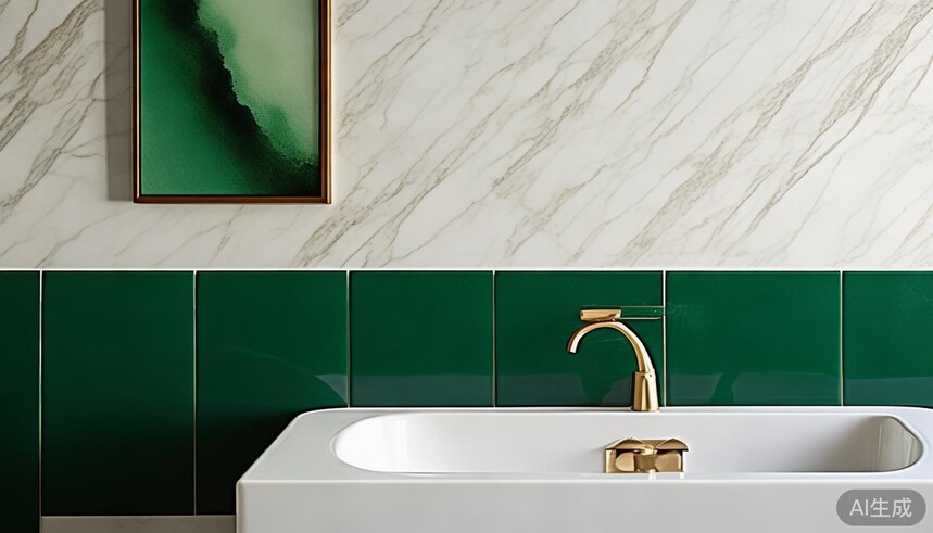 暗黑2亚马逊绿色套装_亚马逊系列瓷砖的生机绿色如何通过局部点缀激活一个中性色调空间的活力_点缀色调