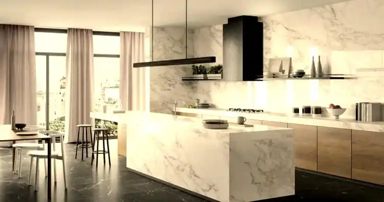 珐琅防溅板特点_厨房墙面材料选择_通体大理石瓷砖在应用于厨房防溅板时其抗油烟附着能力如何