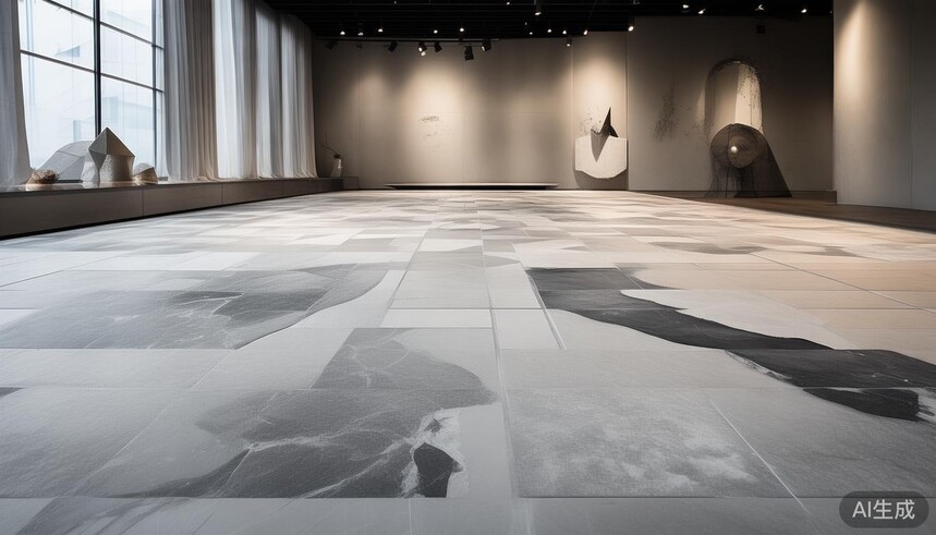奢石系列瓷砖的纹理是否考虑了与当代抽象艺术和装置艺术的对话可能_抽象陶瓷艺术_抽象艺术装修