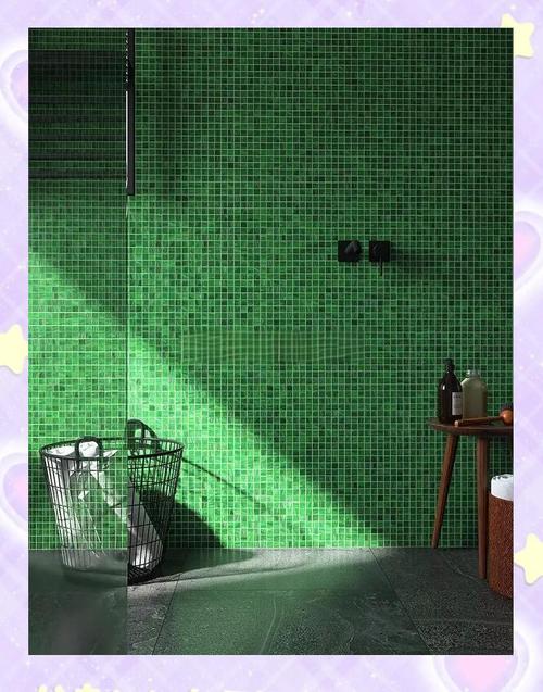 瓷砖亚马逊花型效果_绿色新百伦中性复古n字鞋_亚马逊系列瓷砖的生机绿色如何通过局部点缀激活一个中性色调空间的活力