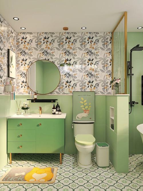 瓷砖亚马逊花型效果_绿色新百伦中性复古n字鞋_亚马逊系列瓷砖的生机绿色如何通过局部点缀激活一个中性色调空间的活力