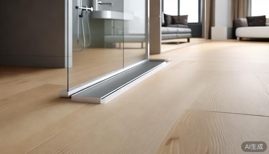 门槛石过时了吗_门槛石过渡效果_瓷砖通铺收口:不用门槛石,用金属收边条过渡