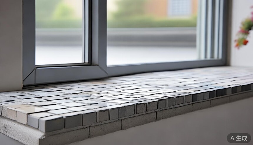 用瓷砖贴窗台好看吗_瓷砖边角料利用:拼花装饰、窗台铺贴,减少浪费_瓷砖贴窗台效果图大全