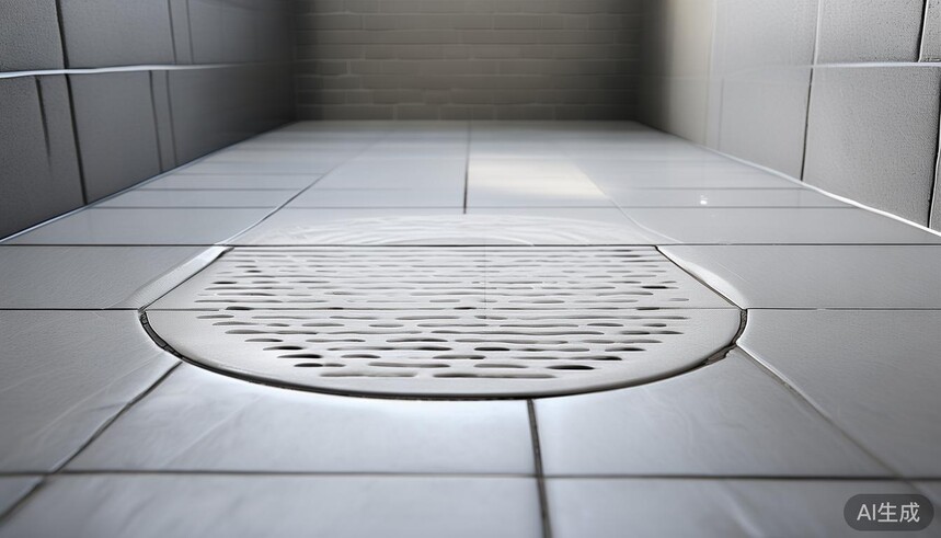 地漏瓷砖铺贴:回字形排水快,斜坡处理不积水_地砖排水坡度_瓷砖排水沟