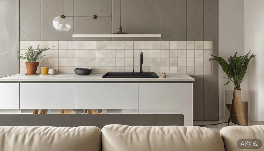 瓷砖节点_瓷砖混搭公式:主砖+点缀砖比例:,层次不杂乱_地砖点缀小方块效果图