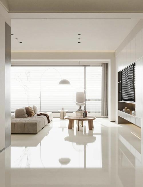 哑光砖柔光砖_600x1200MM 超白胚微哑质感砖 极简风装修 超白微哑 施工后光线柔和处理_哑光白砖配什么颜色美缝