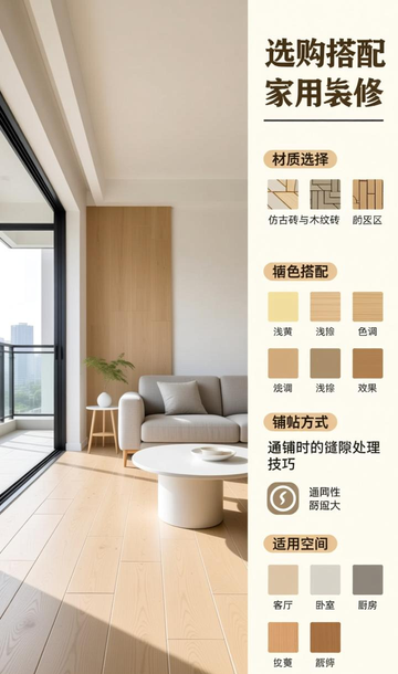 老房子瓷砖尺寸_老平房装修图片_案例赏析:45平米老破小改造,浅色木纹砖通铺如何让小户型显大明亮?