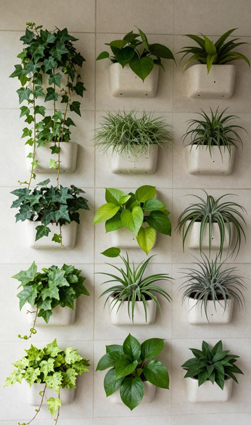 立体绿化与瓷砖的结合:墙面瓷砖系统中集成植物种植模块,构建垂直花园。_墙面垂直绿化典型案例_园林花砖墙造型